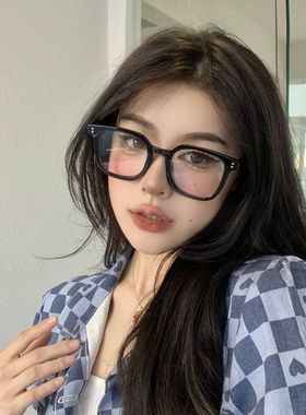 小红书腮红眼镜女近视可配度数韩版潮黑框素颜神器眼睛框大脸显瘦