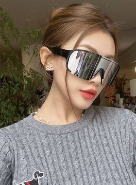 韩版春夏季连体墨镜女大脸防风骑行眼镜男款潮反光运动护目滑雪镜