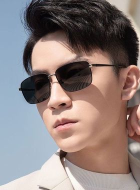 超酷开车偏光墨镜男士时尚韩版方框大脸2025新款夜视太阳镜显瘦潮