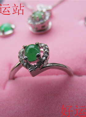 银饰翡翠戒指宝石耳环吊坠