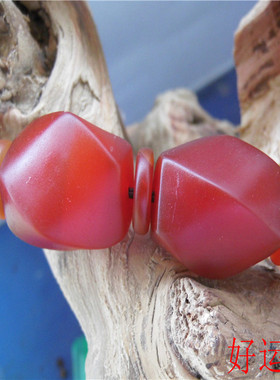 磨砂缠丝玛瑙男士菱形玉髓手串