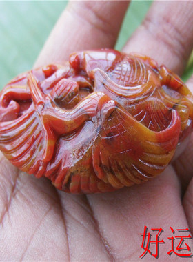 促销战国红玛瑙福在眼前玉佩吊坠