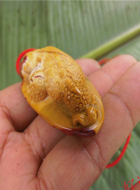 玛瑙宝石金蟾挂件手工A货玉饰品