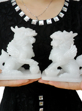 一对客厅卧室麒麟摆件摆设