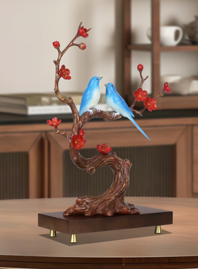 新中式红梅铜摆件乔迁结婚好礼