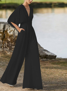 Women'sCasualJumpsuitVNeck