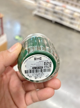 IKEA宜家云芬特 香味烛和玻璃杯冷杉林香味/绿色12 小时简约