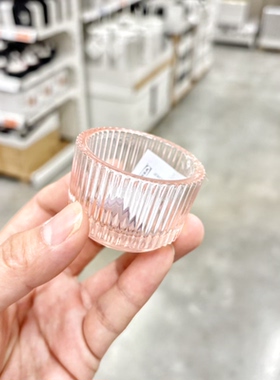 IKEA宜家 芬斯马克 小圆蜡烛托玻璃杯托蜡烛台浪漫生日烛光晚餐