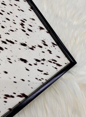 天然黑棕甩点马毛手工托盘中古简约时尚家居用品玄关样板间装饰摆