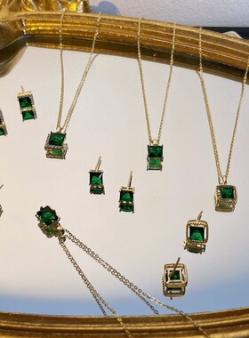 绿色项链古丽古丽锆石