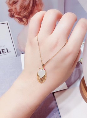 古丽纯银金蝉轻奢气质高雅项链