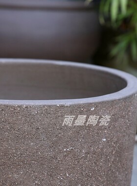 宜兴紫砂拉毛花盆粗陶花盆水培粗陶盆景盆别墅庭院古法大号盆景盆