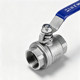 Stainless steel internal threaded ball valve two-piece switch