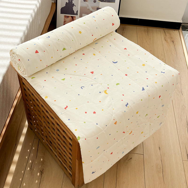 A类双层纱月梦星辰薄被子空调被单人夏被凉感亲肤三4件套2024新款,淘宝优惠券,粉丝福利购,淘宝优惠卷