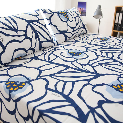 花自由100全棉斜纹床单被单单件1.8m1.5米床纯棉床上用品支持定做 - 图2