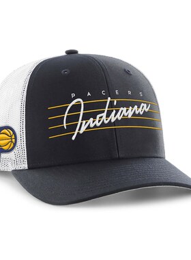 美国代购正品'47步行者队棒球帽弯沿网眼帽子深蓝色可调节Pacers
