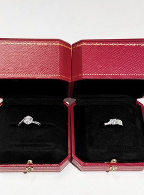 莫桑石戒指 仿真婚戒对戒指情侣结婚一对男女婚礼替代道具可调节