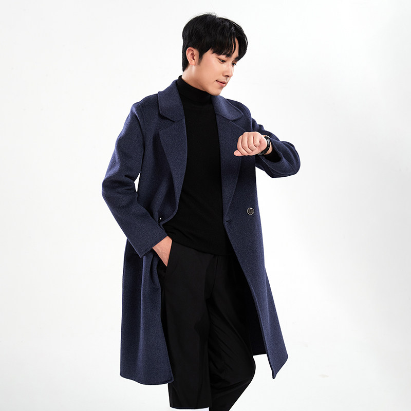 秋冬新款西装领双面羊绒大衣男中长款过膝休闲纯羊毛呢子外套风衣,淘宝优惠券,粉丝福利购,淘宝优惠卷