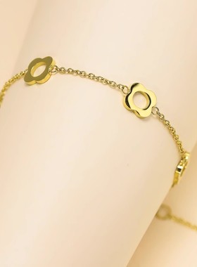 小众kiely四叶草欧美风冷淡手链