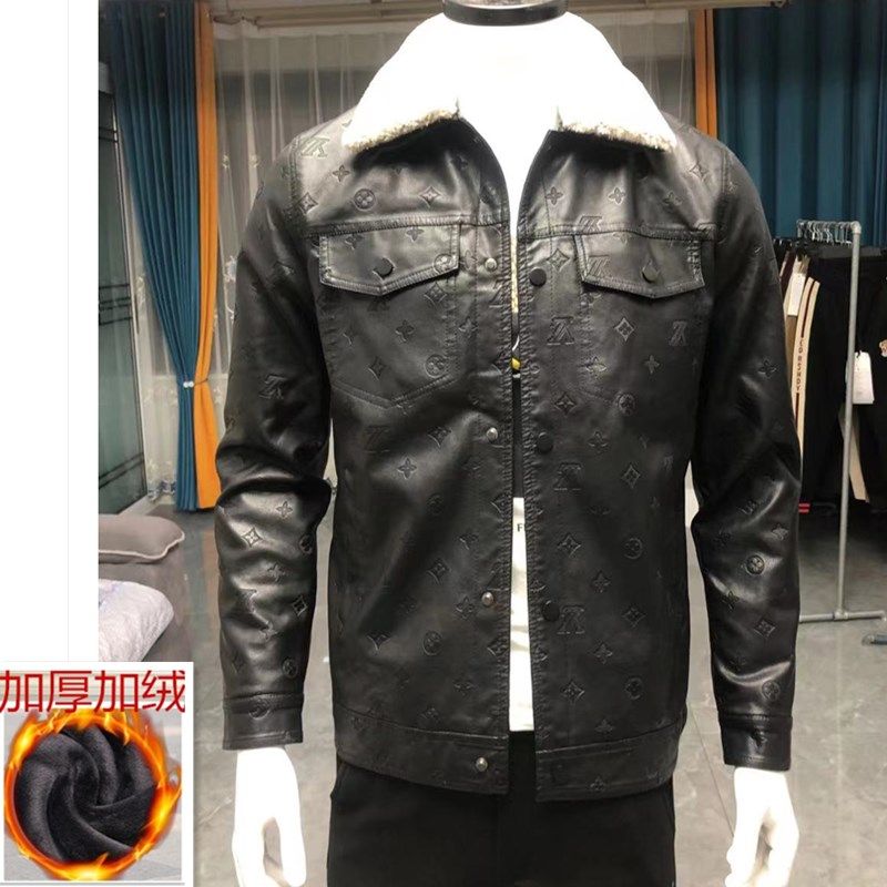 皮外套男秋冬帅气小伙机车服男士翻领修身皮衣潮流痞帅黑色皮夹克_虎窝淘