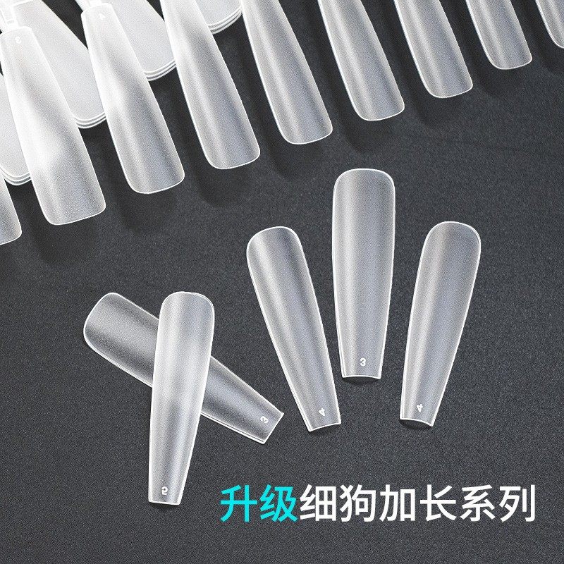 细狗甲片T梯尖形单号加长假甲片超薄无痕免打磨美甲店专用补充装,淘宝优惠券,粉丝福利购,淘宝优惠卷