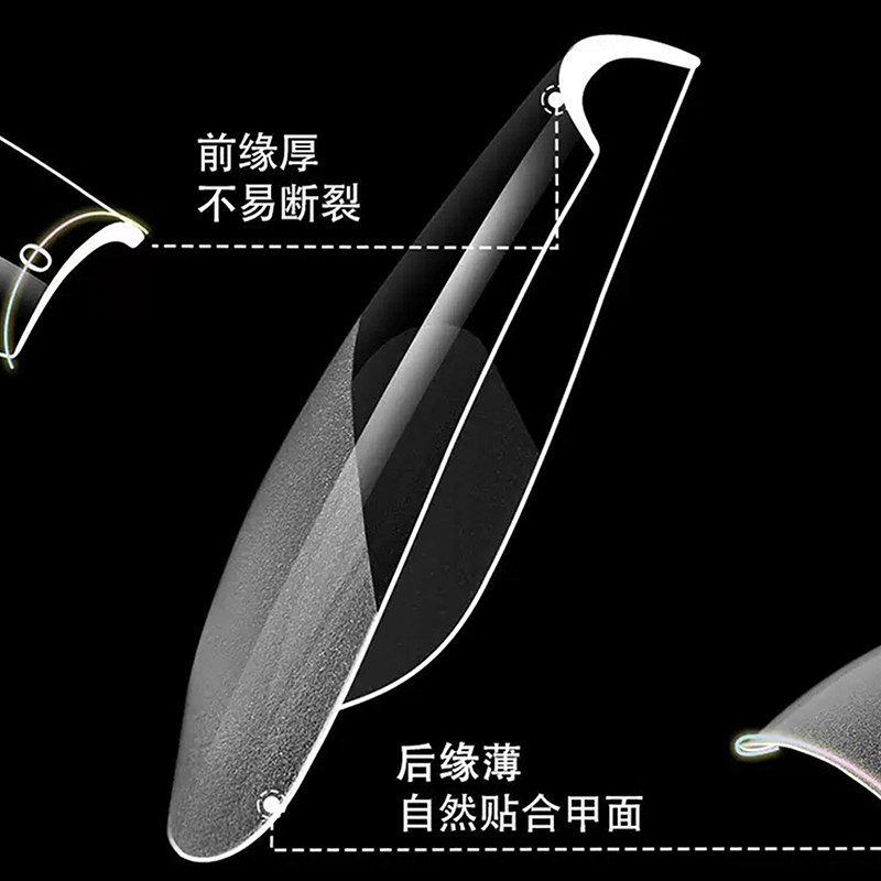 免建构甲片半磨砂超薄加硬免刻磨杏仁椭圆梯形直方假甲片贴片延长,淘宝优惠券,粉丝福利购,淘宝优惠卷