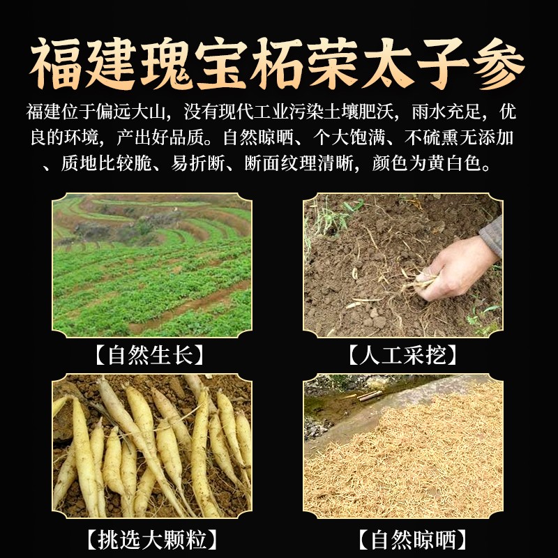 福建太子参500g官方旗舰店正品儿童煲汤成长材料中药材非野生特级-图0