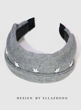 Ellazhong原创羊毛发箍星星发饰
