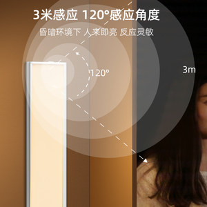 拓迪led人体感应灯自粘无线橱柜衣柜鞋柜灯带免开槽磁吸酒柜灯条
