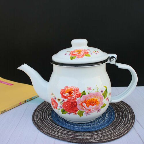 搪瓷小油壶花色壶韩雅壶茶水壶咖啡壶洋瓷铁小茶壶油壶酒壶凉水壶 - 图3