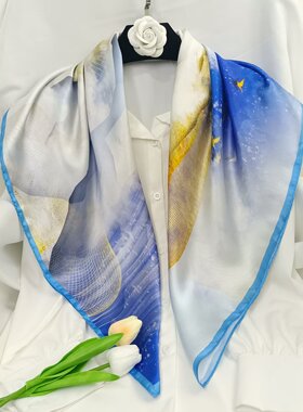 88*88】桑蚕丝大方巾披肩