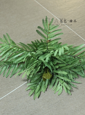 仿真蕨类植物盆栽室内装饰绿植摆件盆栽芒萁叶铁树植株