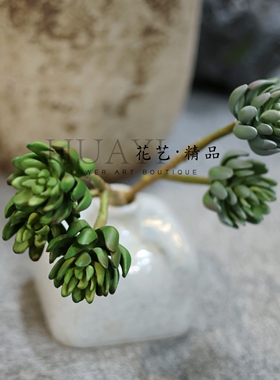 高枝佛手紫莲仿真花多肉植物美陈道具装饰摆设小盆栽枯山水造景