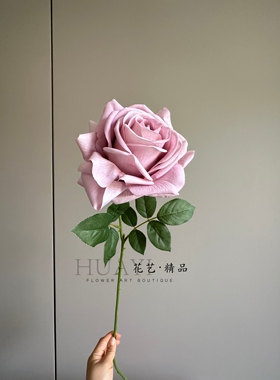 单只卷边奥斯汀玫瑰原版玫瑰花枝条插花素材手捧花拍照打卡插花