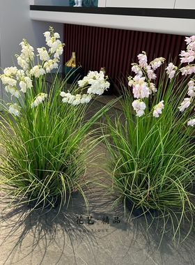 花艺精品 仿真花铃兰花草丛草堆假花插花配饰摄影道具花艺造景
