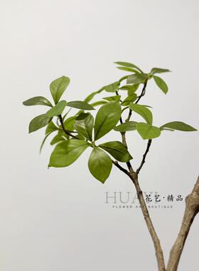 仿真花绿色栀子叶树叶树