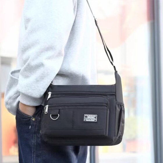 New men's bag large capacity business casual men's shoulder crossbody bag waterproof wear-resistant multi-pocket business backpack
