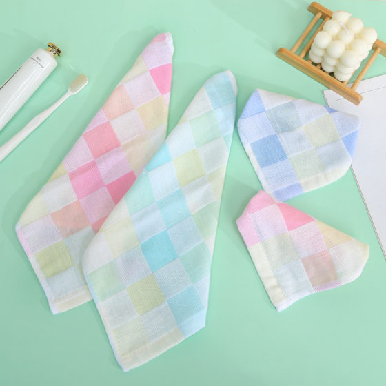 Children's pure cotton gauze small square towel thin washable