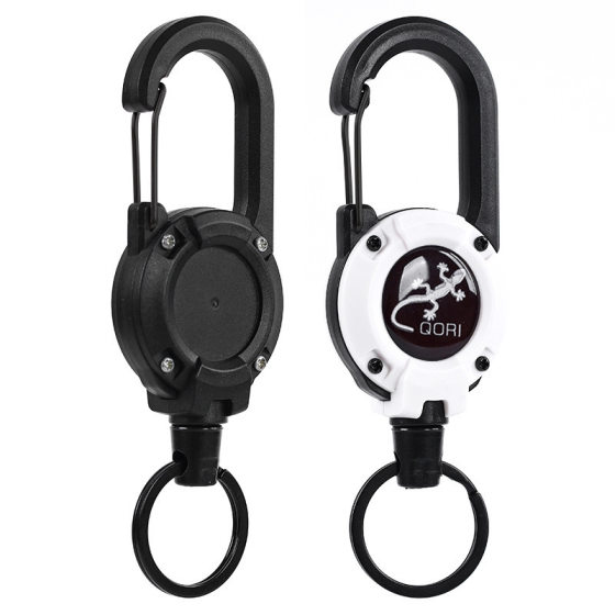 Retractable keychain wire rope elastic drawstring easy-pull buckle anti-lost extension line high rebound easy-pull key chain