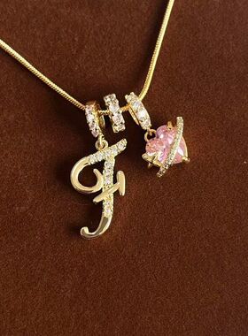 多巴胺少女 跨境独立站tk爆款 26字母项链不锈钢链条 18k镀真金