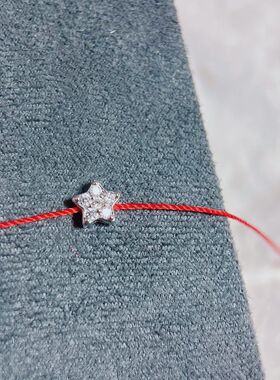 新款许愿幸运星星本命年蛇年手工红绳手链法国巴黎情侣叠戴手绳潮