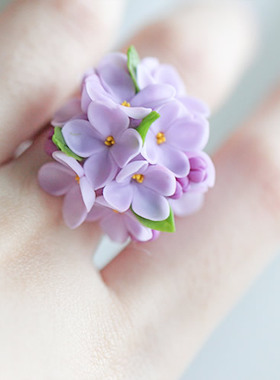 戒指俄罗斯原创手工伴娘丁香花