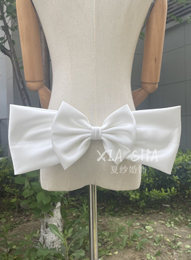 新款多色缎面彩色蝴蝶结 别针固定 婚纱礼服腰部胸部背部装饰