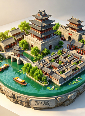 聊城创意景点金属冰箱贴纪念品