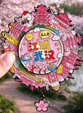 武汉文创金属冰箱贴旅游纪念品