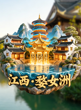 婺女洲金属冰箱贴旅游纪念品