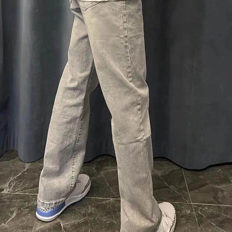 中大童美式高街百搭显瘦男女牛仔裤休闲潮ins直筒加绒烟灰色裤子,淘宝优惠券,粉丝福利购,淘宝优惠卷