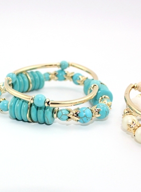 原创设计风饰品串珍珠弹力线手链