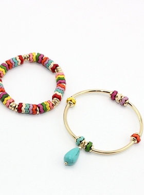 原创开发欧美饰品铜管弹力线水滴