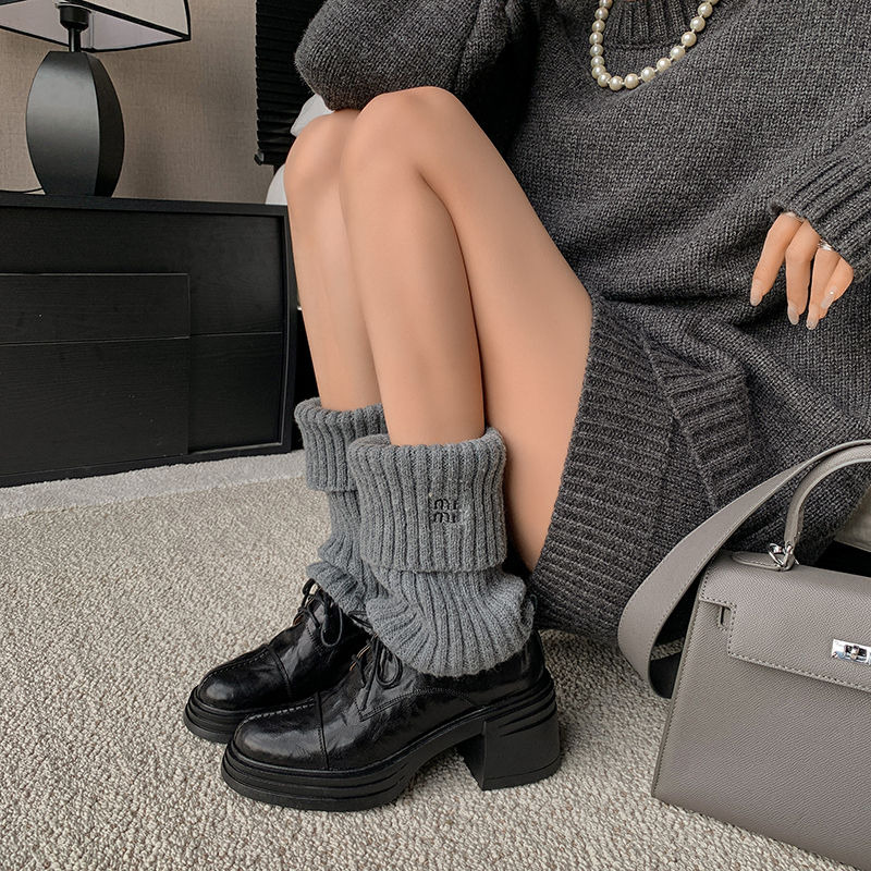 英伦风圆头粗跟德比小皮鞋女2025新款春季小个子厚底高跟真皮单鞋 - 图2